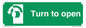 SA402: Turn anti-clockwise to open