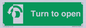 SA402: Turn anti-clockwise to open