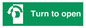 SA402: Turn anti-clockwise to open