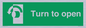 SA402: Turn anti-clockwise to open