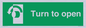 SA402: Turn anti-clockwise to open