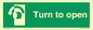 SA402: Turn anti-clockwise to open