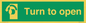 SA402: Turn anti-clockwise to open