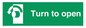 SA402: Turn anti-clockwise to open