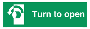 SA402: Turn anti-clockwise to open