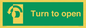 SA402: Turn anti-clockwise to open