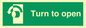 SA402: Turn anti-clockwise to open