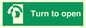 SA402: Turn anti-clockwise to open