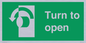 SA402: Turn anti-clockwise to open