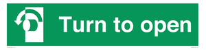 SA402: Turn anti-clockwise to open