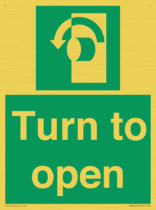 SA402: Turn anti-clockwise to open