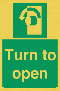 SA402: Turn anti-clockwise to open