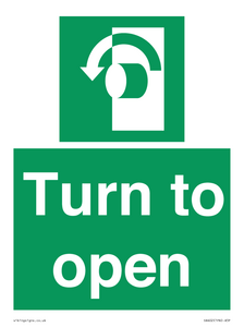 SA402: Turn anti-clockwise to open