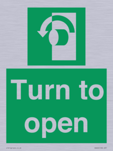 SA402: Turn anti-clockwise to open