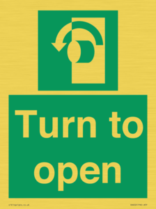 SA402: Turn anti-clockwise to open