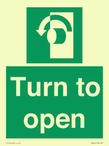 SA402: Turn anti-clockwise to open