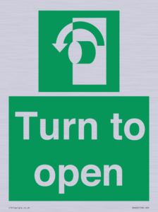 SA402: Turn anti-clockwise to open