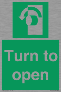 SA402: Turn anti-clockwise to open