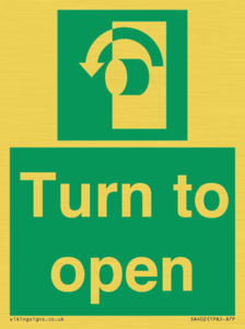 SA402: Turn anti-clockwise to open