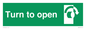 SA403: Turn clockwise to open