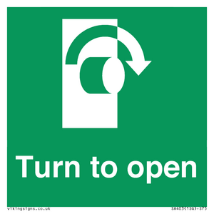 SA403: Turn clockwise to open