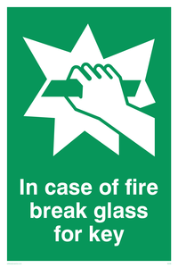 SA406: in case of fire break glass for key