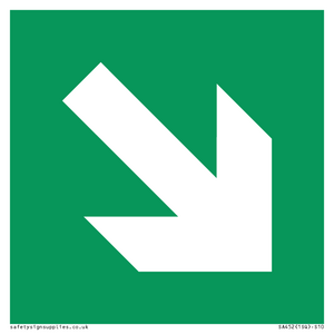 SA452: E910 Safe condition: Down right arrow (45 deg supplimentary)