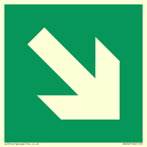 SA452: E910 Safe condition: Down right arrow (45 deg supplimentary)