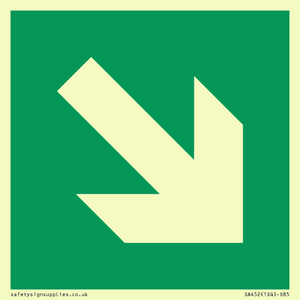 SA452: E910 Safe condition: Down right arrow (45 deg supplimentary)