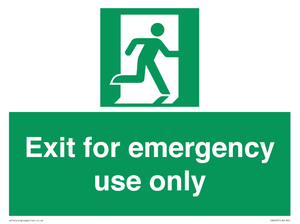 SA453: Exit for emergency use only
