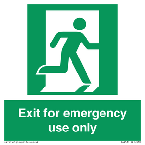 SA453: Exit for emergency use only
