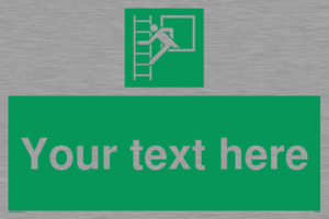 SA5225: Custom Emergency Escape Ladder Sign