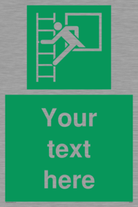 SA5225: Custom Emergency Escape Ladder Sign