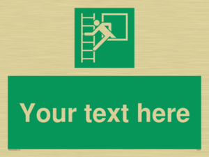 SA5225: Custom Emergency Escape Ladder Sign