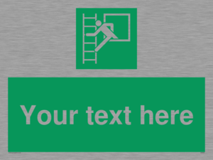 SA5225: Custom Emergency Escape Ladder Sign