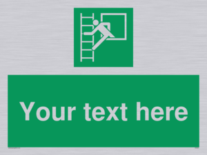 SA5225: Custom Emergency Escape Ladder Sign