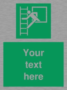 SA5225: Custom Emergency Escape Ladder Sign