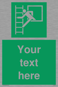 SA5225: Custom Emergency Escape Ladder Sign