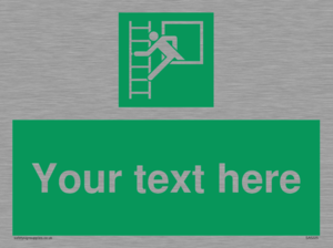 SA5225: Custom Emergency Escape Ladder Sign