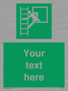 SA5225: Custom Emergency Escape Ladder Sign