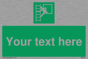 SA5225: Custom Emergency Escape Ladder Sign