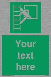 SA5225: Custom Emergency Escape Ladder Sign