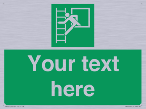 SA5225: Custom Emergency Escape Ladder Sign