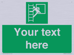 SA5225: Custom Emergency Escape Ladder Sign