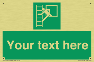SA5225: Custom Emergency Escape Ladder Sign