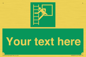 SA5225: Custom Emergency Escape Ladder Sign