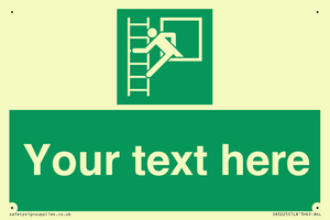 SA5225: Custom Emergency Escape Ladder Sign