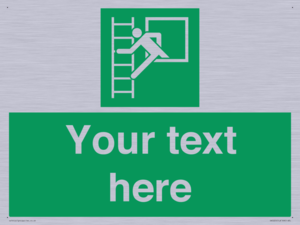 SA5225: Custom Emergency Escape Ladder Sign