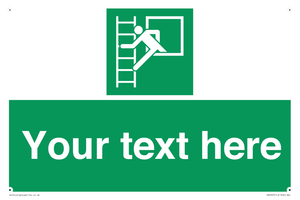 SA5225: Custom Emergency Escape Ladder Sign