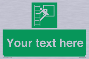 SA5225: Custom Emergency Escape Ladder Sign